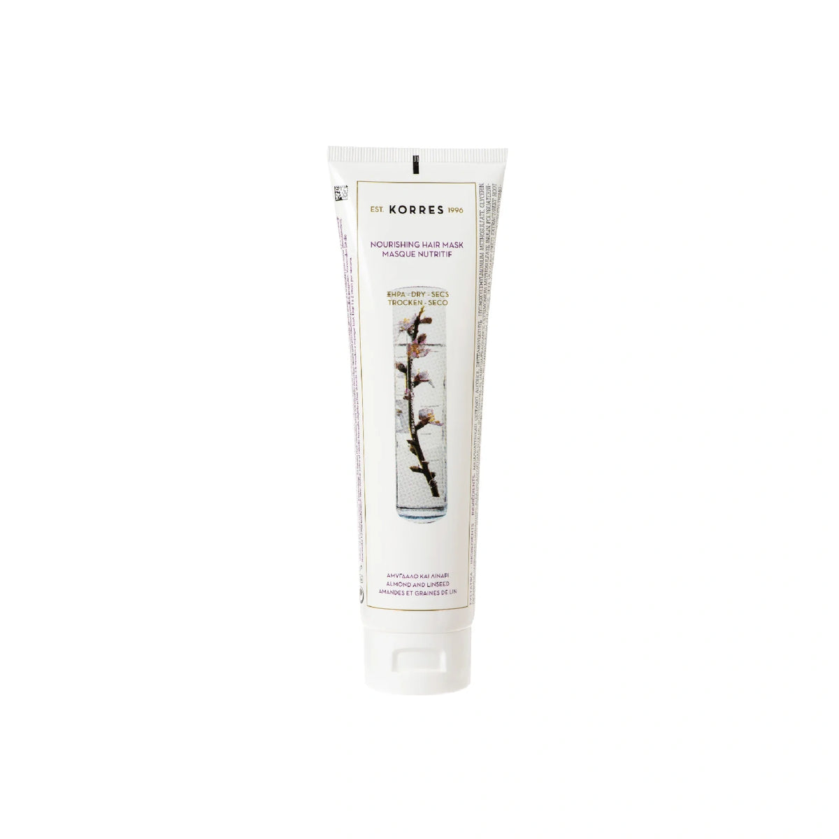 Korres Almond + Linseed Hair Mask 125ml for dry and damaged hair