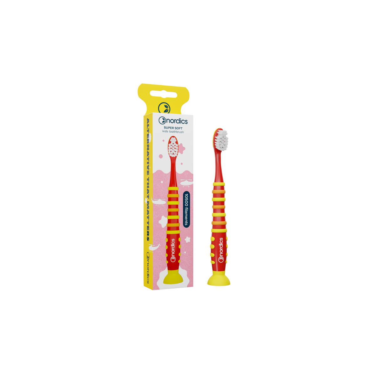 Nordics ROCKET Red/Yellow SOFT 10500 toothbrush Kids (4+ y)