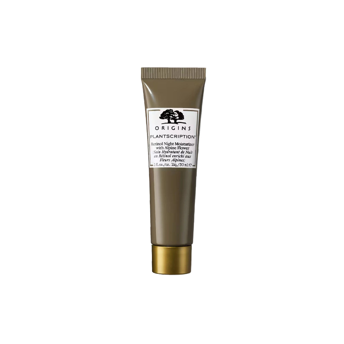 Origins Plantscription™ Retinol Night Moisturiser with Alpine Flower – overnight anti-aging retinol cream that smooths lines, evens skin tone, and hydrates for radiant, youthful skin.