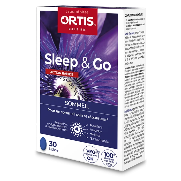 Ortis Sleep & Go - Natural sleep support with lemon balm and passionflower.