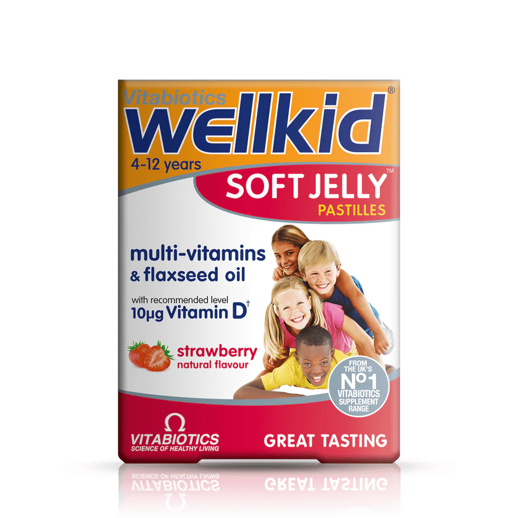 Vitabiotics Wellkid Soft Jelly Pastilles - Comprehensive health support for children.